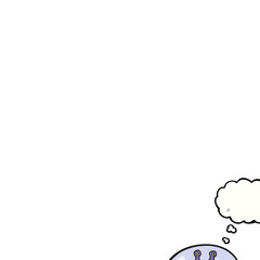 Obraz premium thought bubble cartoon flying saucer