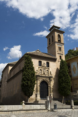 Fototapeta na wymiar Granada Church of Saint Anne and Saint Gil