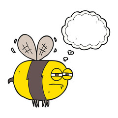 thought bubble cartoon unhappy bee
