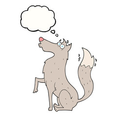thought bubble cartoon wolf