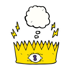 thought bubble cartoon magic crown