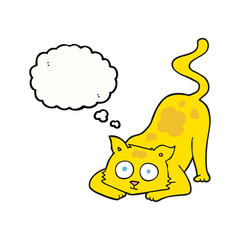 thought bubble cartoon cat