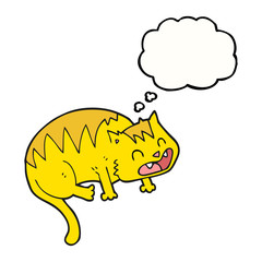 thought bubble cartoon cat