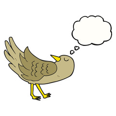 thought bubble cartoon bird