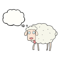 thought bubble cartoon sheep