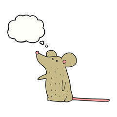 thought bubble cartoon mouse