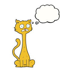 thought bubble cartoon cat