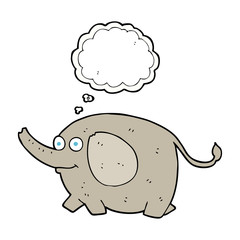 thought bubble cartoon elephant