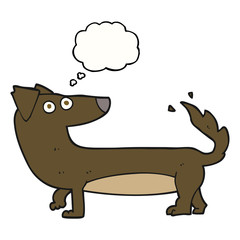 thought bubble cartoon dog