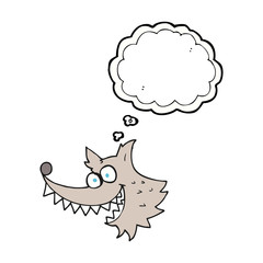 thought bubble cartoon crazy wolf