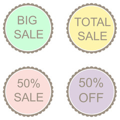 50 percent  sale promotion badges