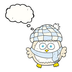 thought bubble cartoon cute little owl