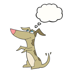 thought bubble cartoon dog