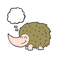 thought bubble cartoon hedgehog