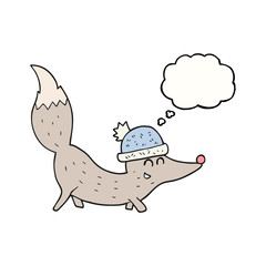 thought bubble cartoon little wolf