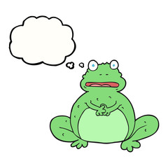 thought bubble cartoon frog