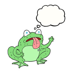 thought bubble cartoon frog