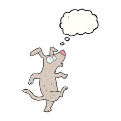 thought bubble cartoon dancing dog