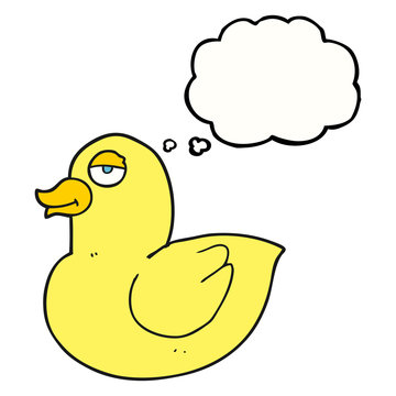 thought bubble cartoon duck