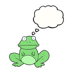 thought bubble cartoon frog