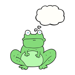 Obraz premium thought bubble cartoon frog