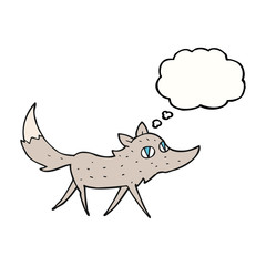 thought bubble cartoon little wolf
