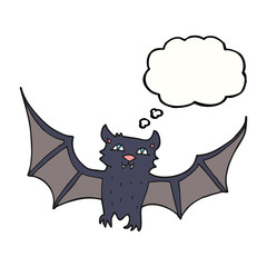 thought bubble cartoon halloween bat