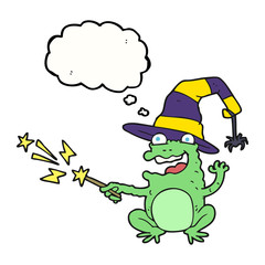 thought bubble cartoon toad casting spell