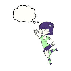 thought bubble cartoon vampire girl