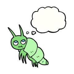 thought bubble cartoon little bug