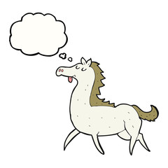 thought bubble cartoon horse