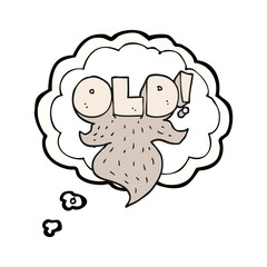 Obraz premium thought bubble cartoon old sign