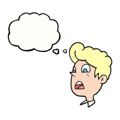 thought bubble cartoon shocked man
