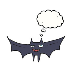 thought bubble cartoon halloween bat