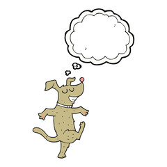 thought bubble cartoon dancing dog