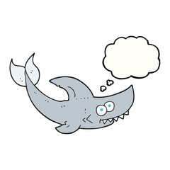 thought bubble cartoon shark