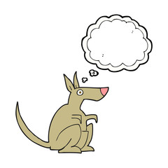 thought bubble cartoon kangaroo