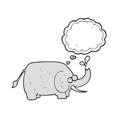 thought bubble cartoon elephant