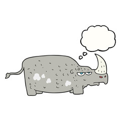 thought bubble cartoon rhino