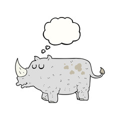 thought bubble cartoon rhino