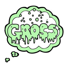 thought bubble cartoon word gross
