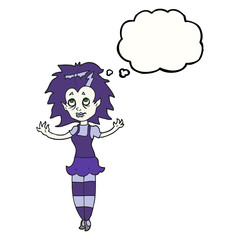 thought bubble cartoon vampire girl
