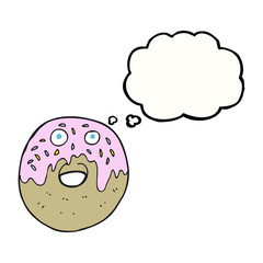 thought bubble cartoon doughnut