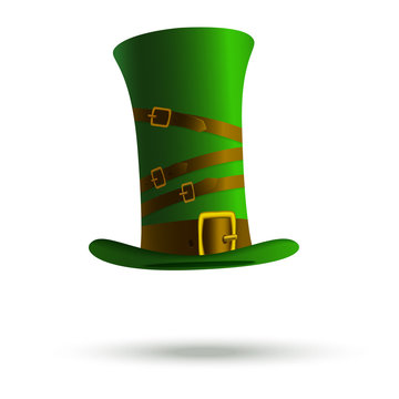 Leprechaun hat on a white background. Isolated object