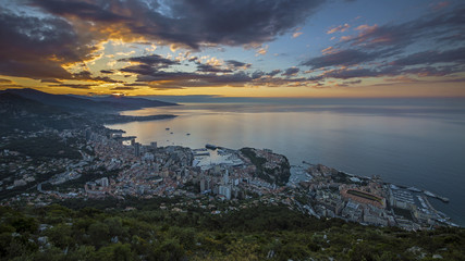 Obraz premium Sunrise in Monaco, Monte Carlo