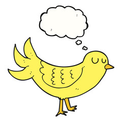 thought bubble cartoon bird