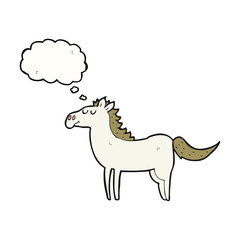 thought bubble cartoon horse