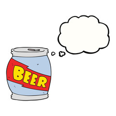 thought bubble cartoon beer can