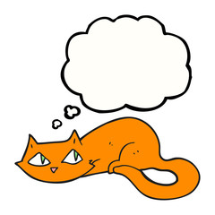 thought bubble cartoon cat