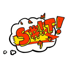 thought bubble cartoon swearword